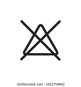 not bleach icon. Simple thin line, outline vector of Laundry icons for UI and UX, website or mobile application