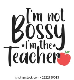 No soy jefe, soy el profesor. diseño vectorial.