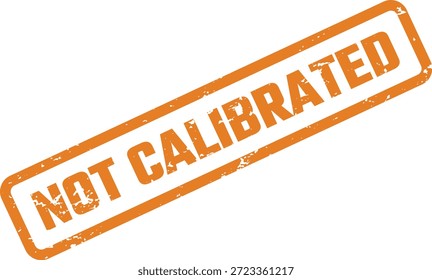 Nicht kalibrierter Stempel-Vektor aus Gummi - Orange Grunge Ausrüstung Warnschild