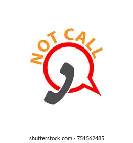 Not call vector icon. Symbol is forbidden to call