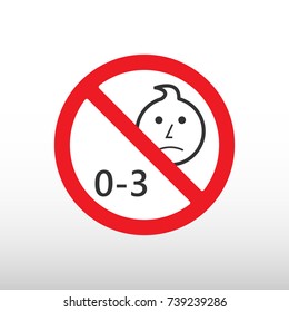 Not for children under 3 years of age icon
