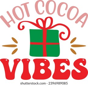 not cocoa vibes, Retro Christmas Design