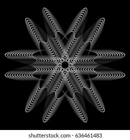 not colored abstract silver sign on a black background. vector illustration