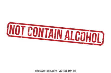 no contiene el sello de goma roja sobre fondo blanco. no contener el signo de marca de alcohol
