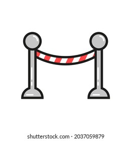 Not cross line icon. Vector illustration in flat design