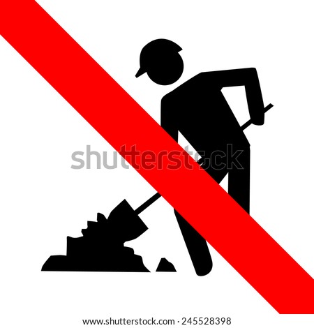  Not Dig icon great for any use. Vector EPS10.