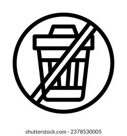 Not Disposable symbol icon vector illustration