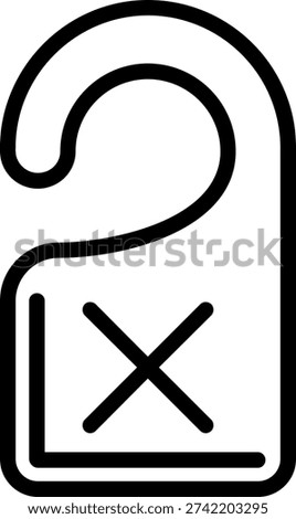 Not Disturb Art vector Icon Design Illustration