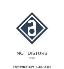 not disturb icon vector on white background, not disturb trendy filled icons from Signs collection, not disturb vector illustration