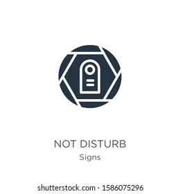 Not disturb icon vector. Trendy flat not disturb icon from signs collection isolated on white background. Vector illustration can be used for web and mobile graphic design, logo, eps10