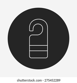 Not disturb line icon