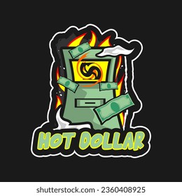 Not Dollar Head Mascot Sport Logo Vector Template