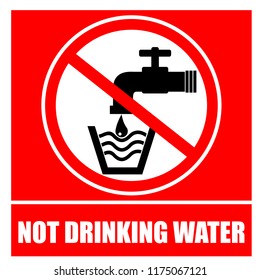 not drinking water, sign