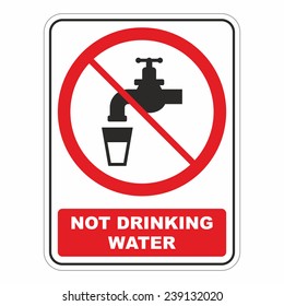 Not drinking water sign
