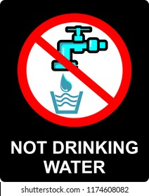 not drinking water, sign vector
