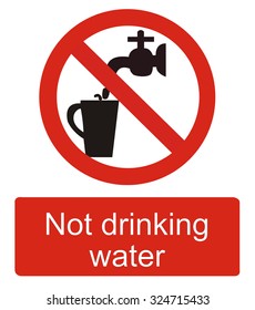 Not drinking water sign- vector