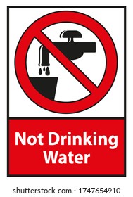 Not Drinking Water Symbol sign isolated on white background
