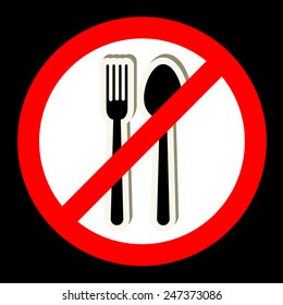 Not eat icon great for any use. Vector EPS10.