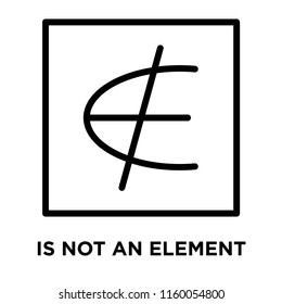 Is not an element of icon vector isolated on white background, Is not an element of transparent sign , line and outline elements in linear style