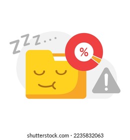 not enough storage concept illustration flat design vector eps10. modern graphic element for landing page, empty state ui, infographic, icon