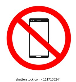 not enter smart phone vector sign