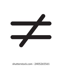not equal icon. web design, simple illustration on white background..eps