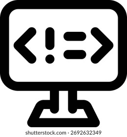 Diferente de, Operador, Ícone de Contorno Matemático