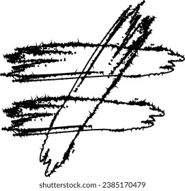 Not equal sign symbol in mathematics. Math symbols. Scientific resources for teachers and students. Doodle handwriting concept.