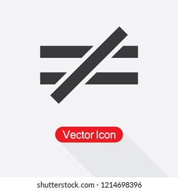 Not Equal Symbol Icon Vector Illustration Eps10