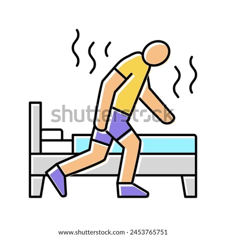not feeling well-rested after night sleep color icon vector. not feeling well-rested after night sleep sign. isolated symbol illustration
