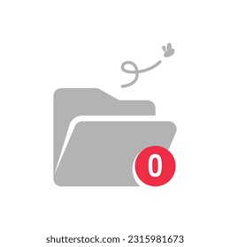 Not found. Still empty folder. No file, document, data concept illustration glyph or filled icon design editable vector eps10