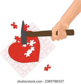 Not healthy relationship shown by hand movement