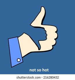 "Not so hot" icon. Concept of symbol of indifference. Vector