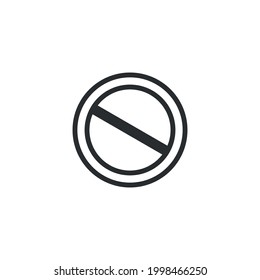 Not icon creative on white background