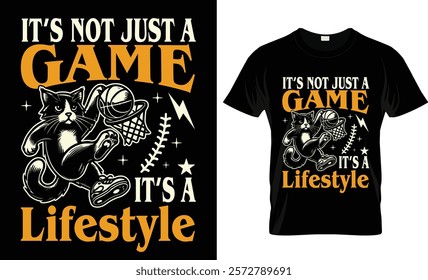 It’s not just a game it’s a lifestyle t-shirt design vector template