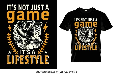 It’s not just a game it’s a lifestyle t-shirt design vector template