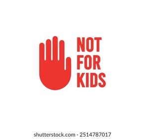 Nicht für Kinder Warnzeichen, Vektorsymbol