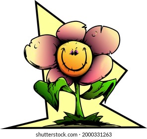not a kind pink flower smiling