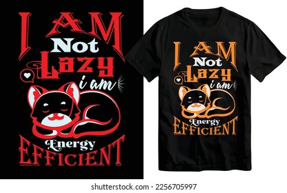 no soy perezoso soy un diseño de camisetas de bajo consumo energético