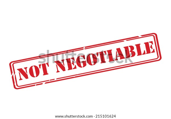 Not Negotiable Red Rubber Stamp Vector Stock Vector (Royalty Free ...