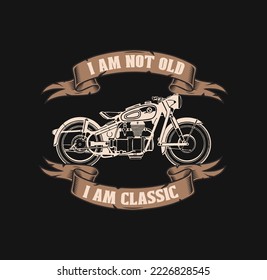 NO SOY VIEJO SOY MOTOCICLETA CLÁSICA AMANTE DEL ARTE DE LA CAMISA