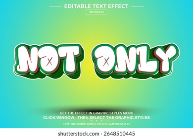 Not only 3D editable text effect template