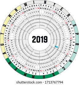 Not an ordinary calendar with the ability to color every day