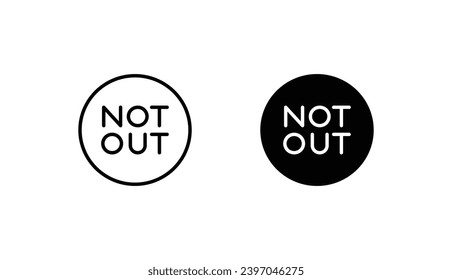 Nicht Out-Icon-Design mit weißem Hintergrund - Stockillustration