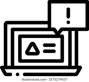 not out icon. Thin Linear Style Design Isolated On White Background