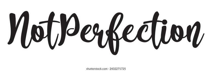no texto de perfección sobre fondo blanco.