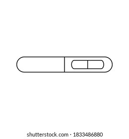 Not pregnant test line icon. Pregnancy test with negative result line symbol. Vector isolated on the white background