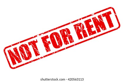 NOT FOR RENT red stamp text on white