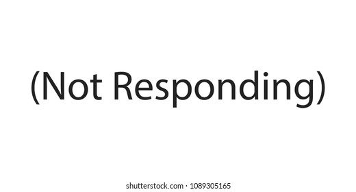 not responding sign symbol design