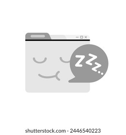 Not Responding website page. cannot reach, took to long to respond concept illustration flat design vector. simple modern graphic element for empty state ui, infographic, icon